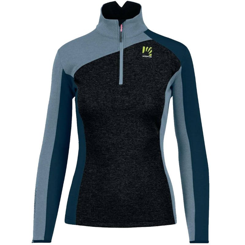 Varm trøye for kvinner Karpos Federa Half-Zip W Fleece Vulcan/Vårlys/midnatt Varm trøye for kvinner Karpos Federa Half-Zip W Fleece Vulcan/Vårlys/midnatt